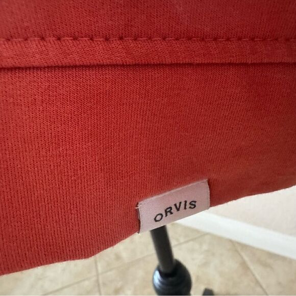 Orvis Women’s V-Neck Pullover Top, Medium, Terracotta - Classic Collection - Picture 3 of 7